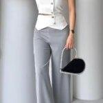Elegant White set with Palazzo pants