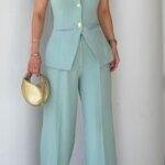 Green Elegant Formal Casual Set