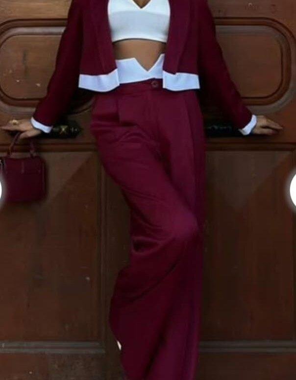 Jacket Set Burgundy